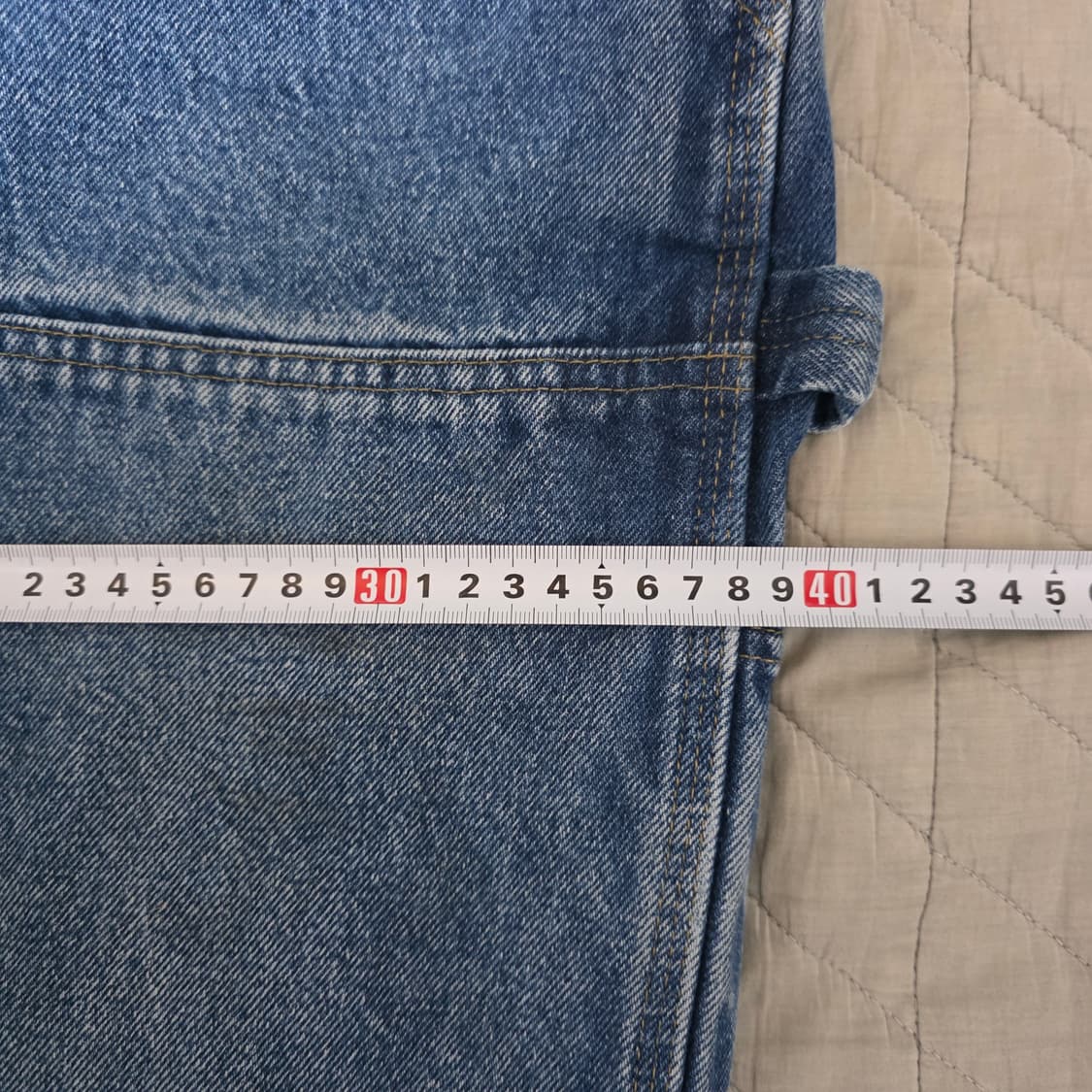 [40X30] 빈티지 칼하트 더블니 B07 DNM 데님팬츠 스테인 B14 상품이미지8