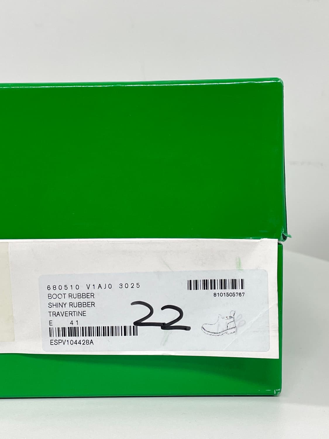 새상품 보테가 베네타 스트라이드 샤이니 러버 앵클 부츠 장화 트래버틴 상품이미지10