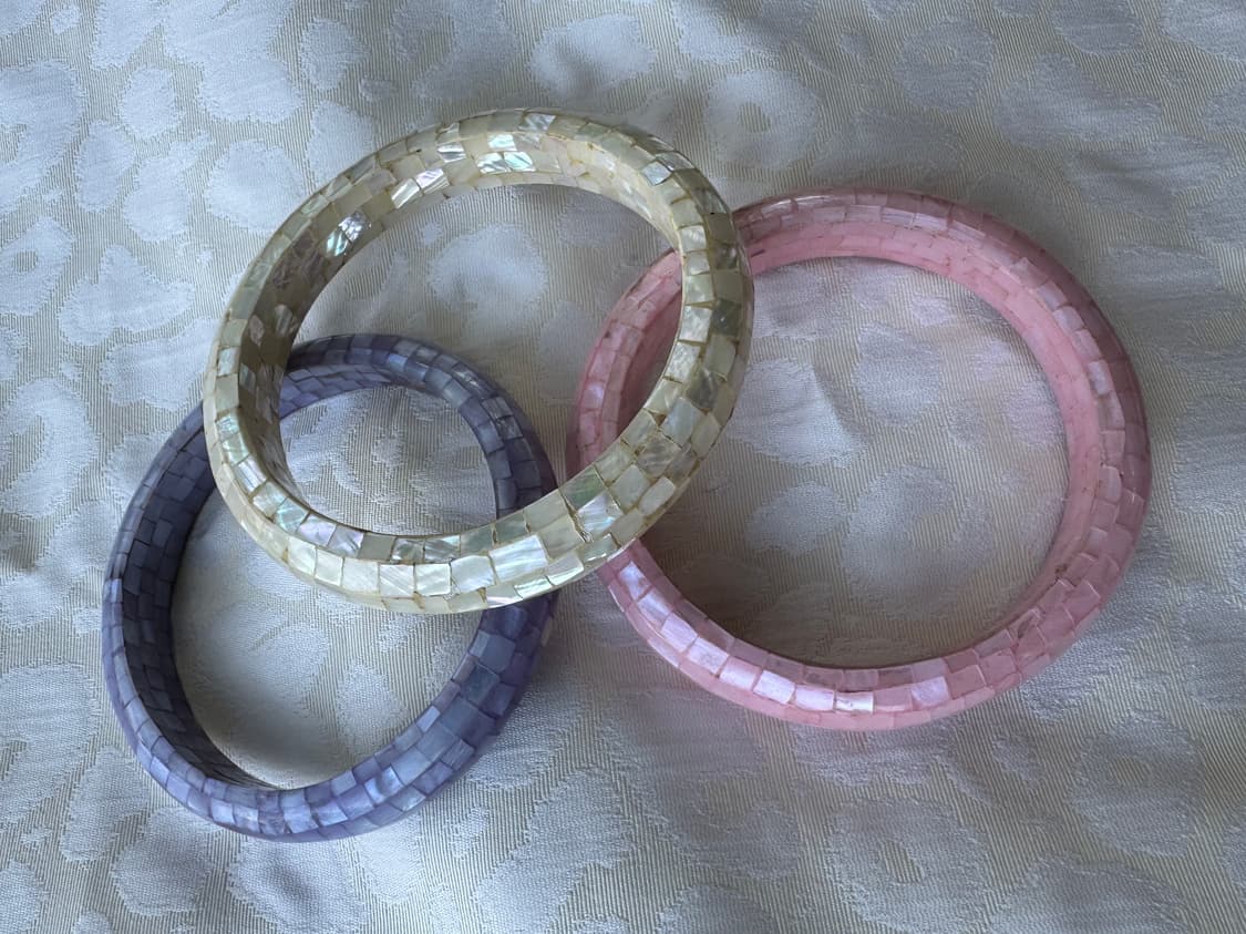 Mother of pearl bangle (pink) 상품이미지2