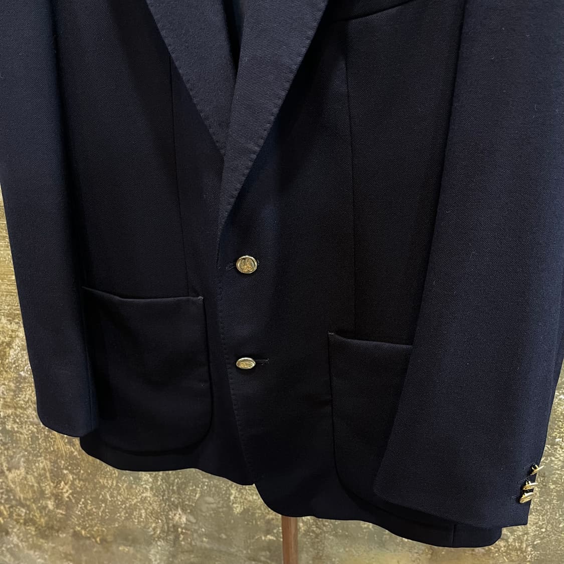90s 빈티지 버버리 금장 버튼 네이비 블레이저 상품이미지3
