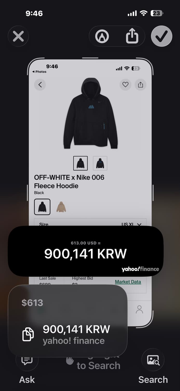 나이키 x 오프화이트 [정품] 후드티(시세 40만)XXL(105ㅡ110) 상품이미지2