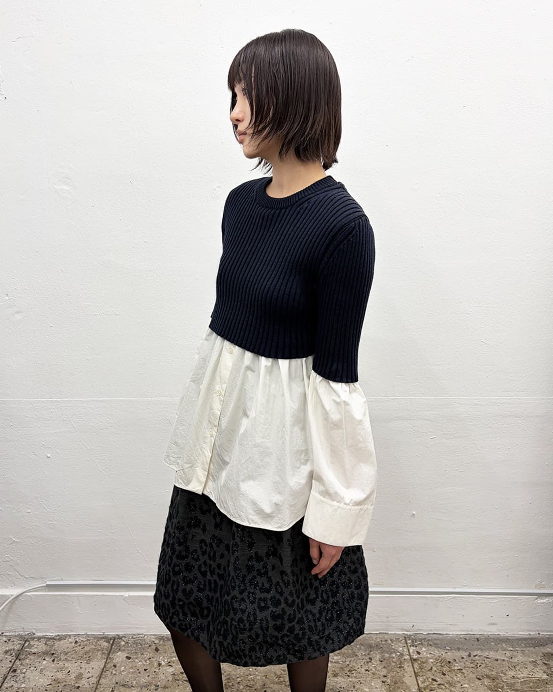 겐조 하이브리드 셔츠 니트 탑 상품이미지3