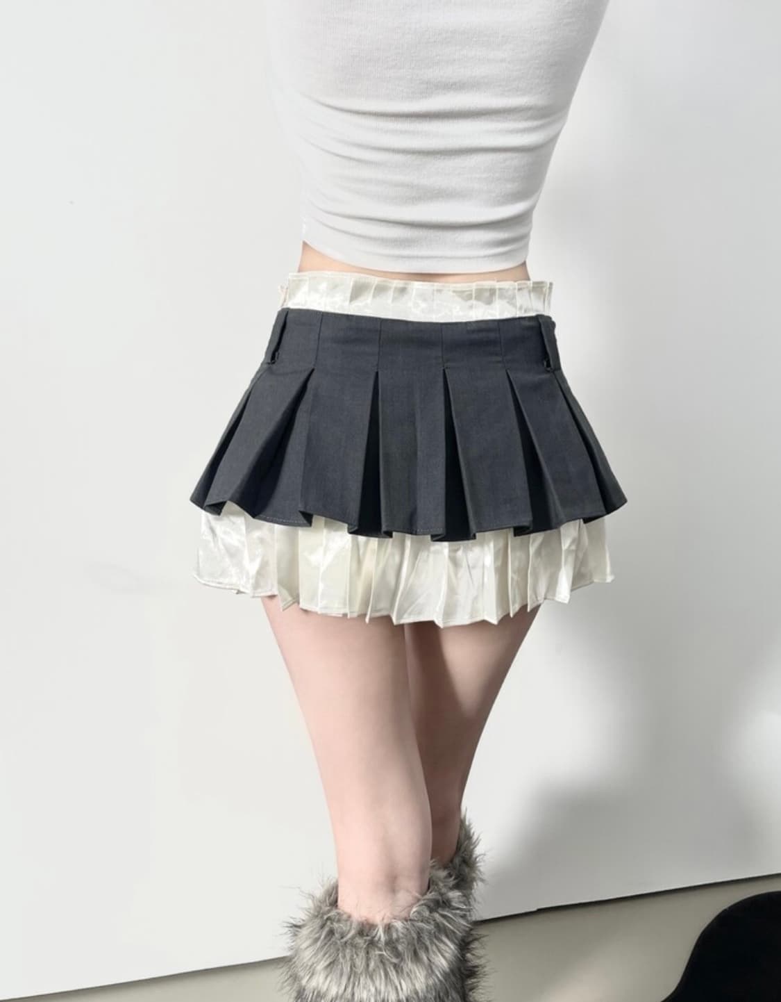 플리츠 레이어드 스커트 상품이미지7