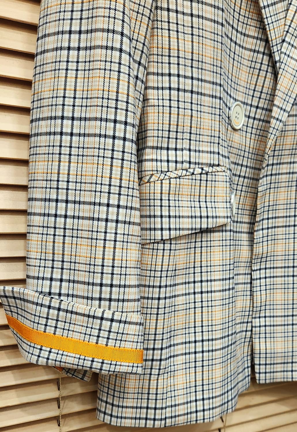 (새상품)에고이스트 체크더블자켓55 상품이미지3