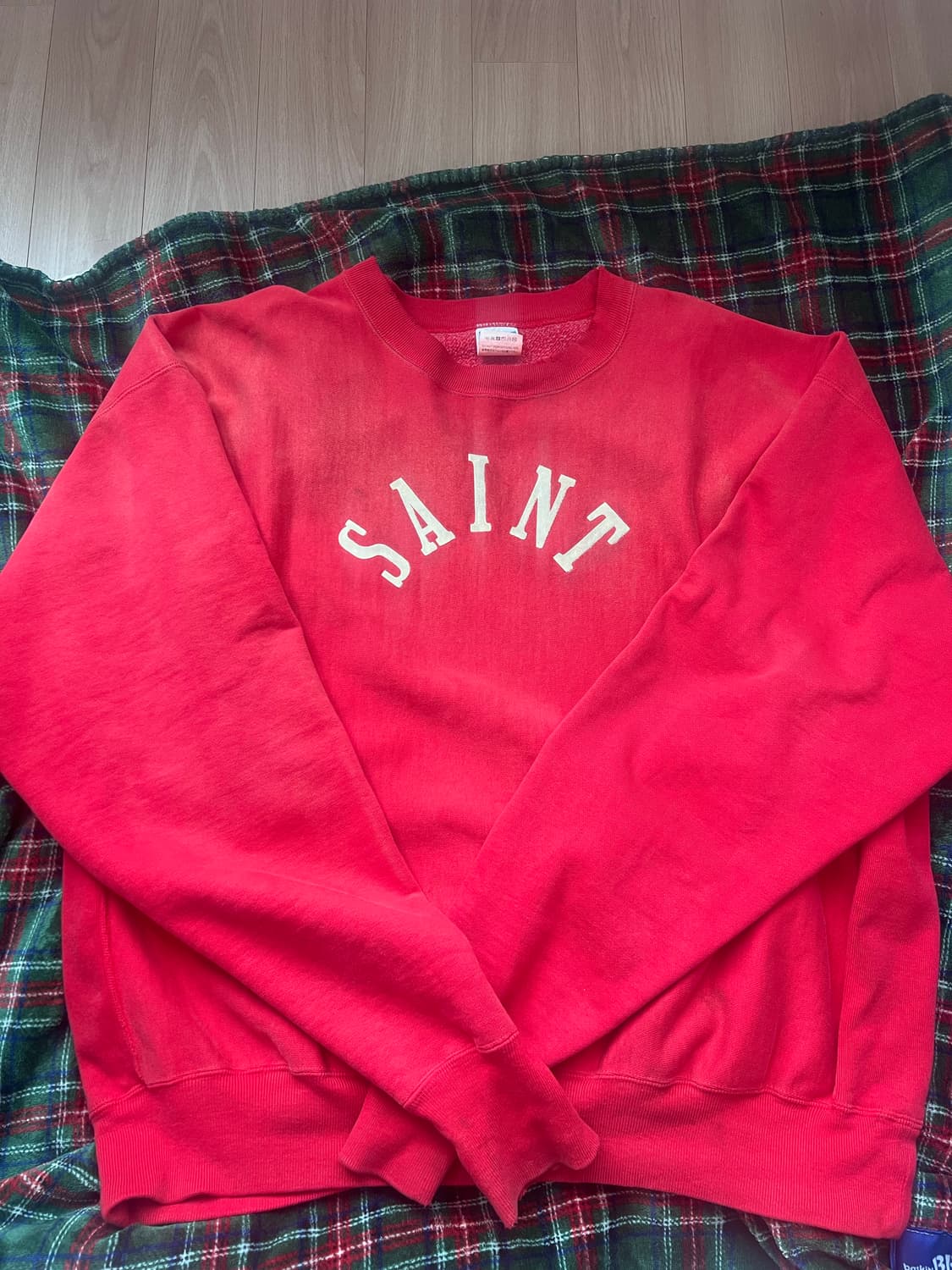[XL] 세인트미카엘 챔피온 오마주 faith 스웻셔츠 레드 상품이미지1
