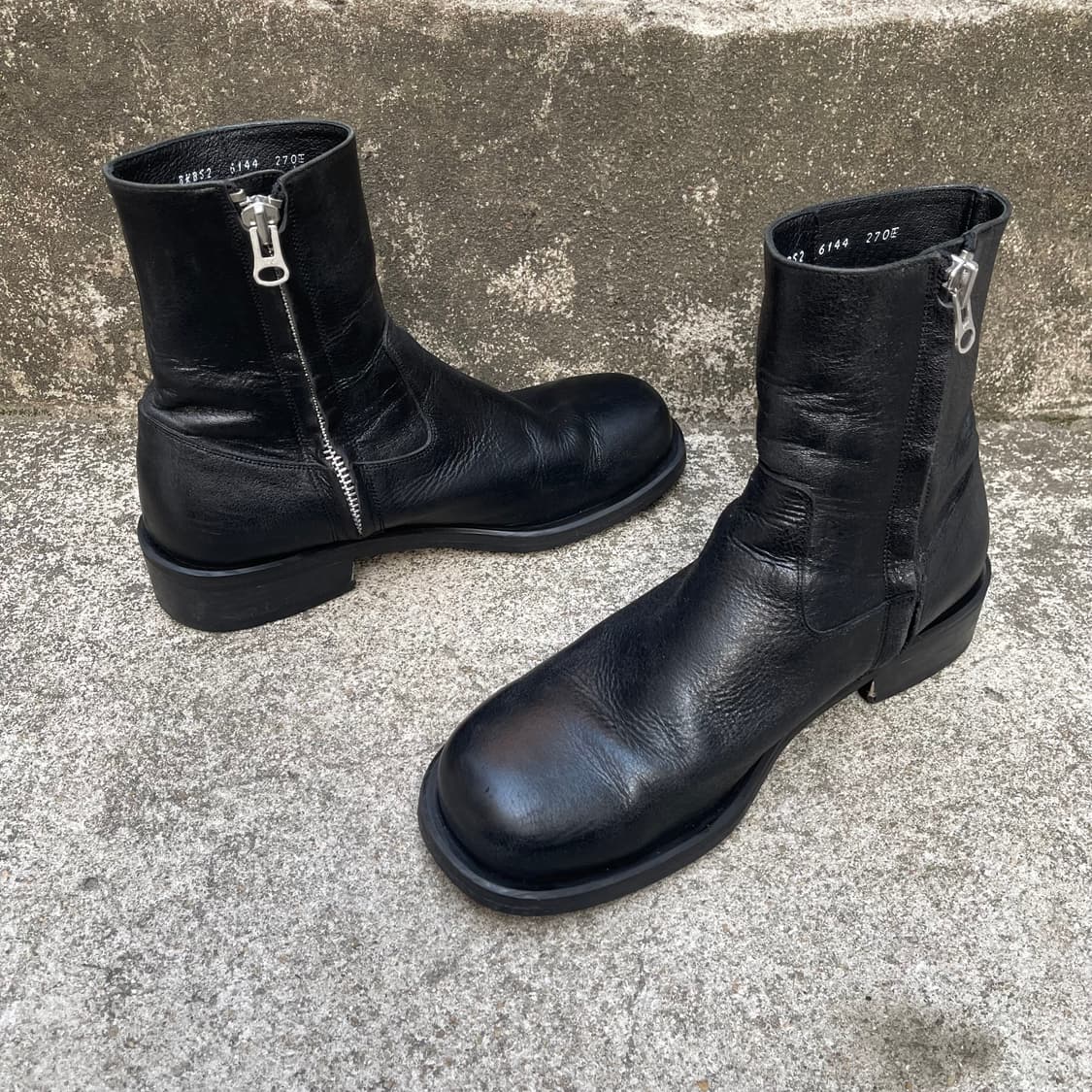 [270] mmrb 크랙 레더 부츠 블랙 상품이미지4