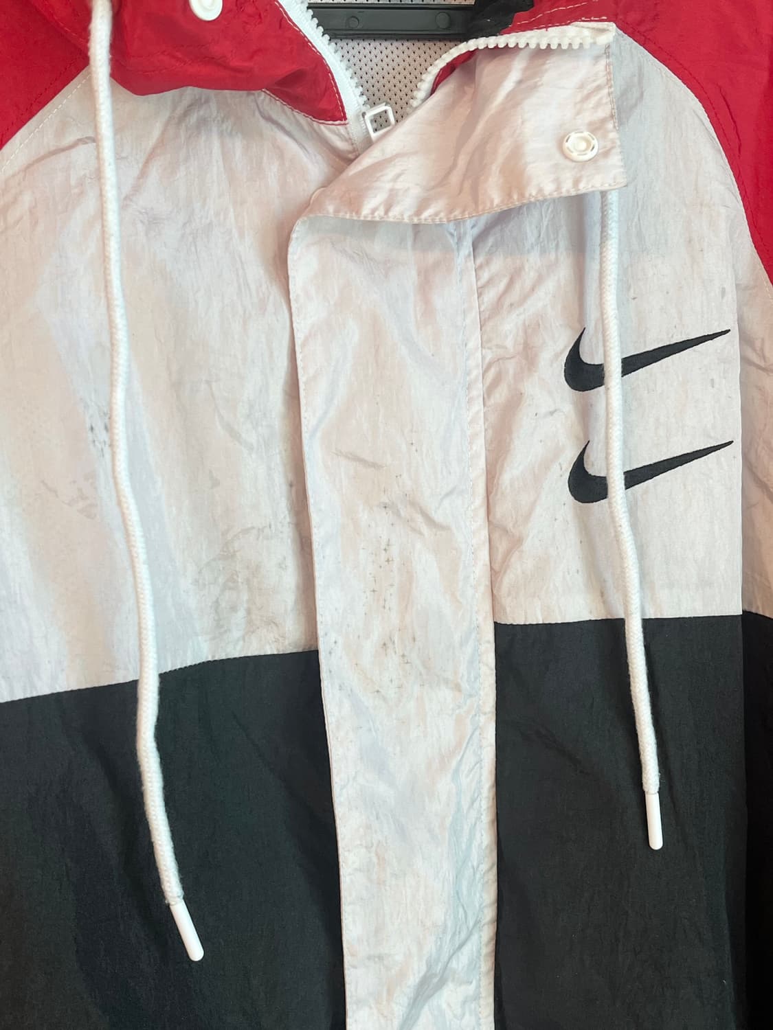[XL] 나이키 더블 스우시 바람막이 레드/화이트/블랙 상품이미지8