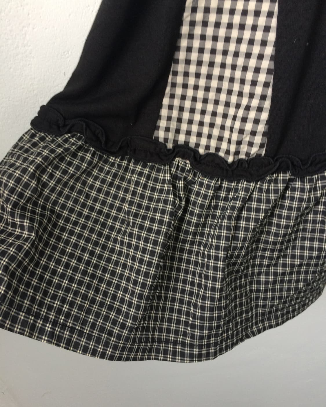 Check pattern mixed sleeveless onepiece 상품이미지4