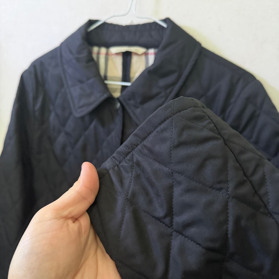 버버리 노바체크 퀄팅 롱 자켓 M (66-77) 상품이미지4