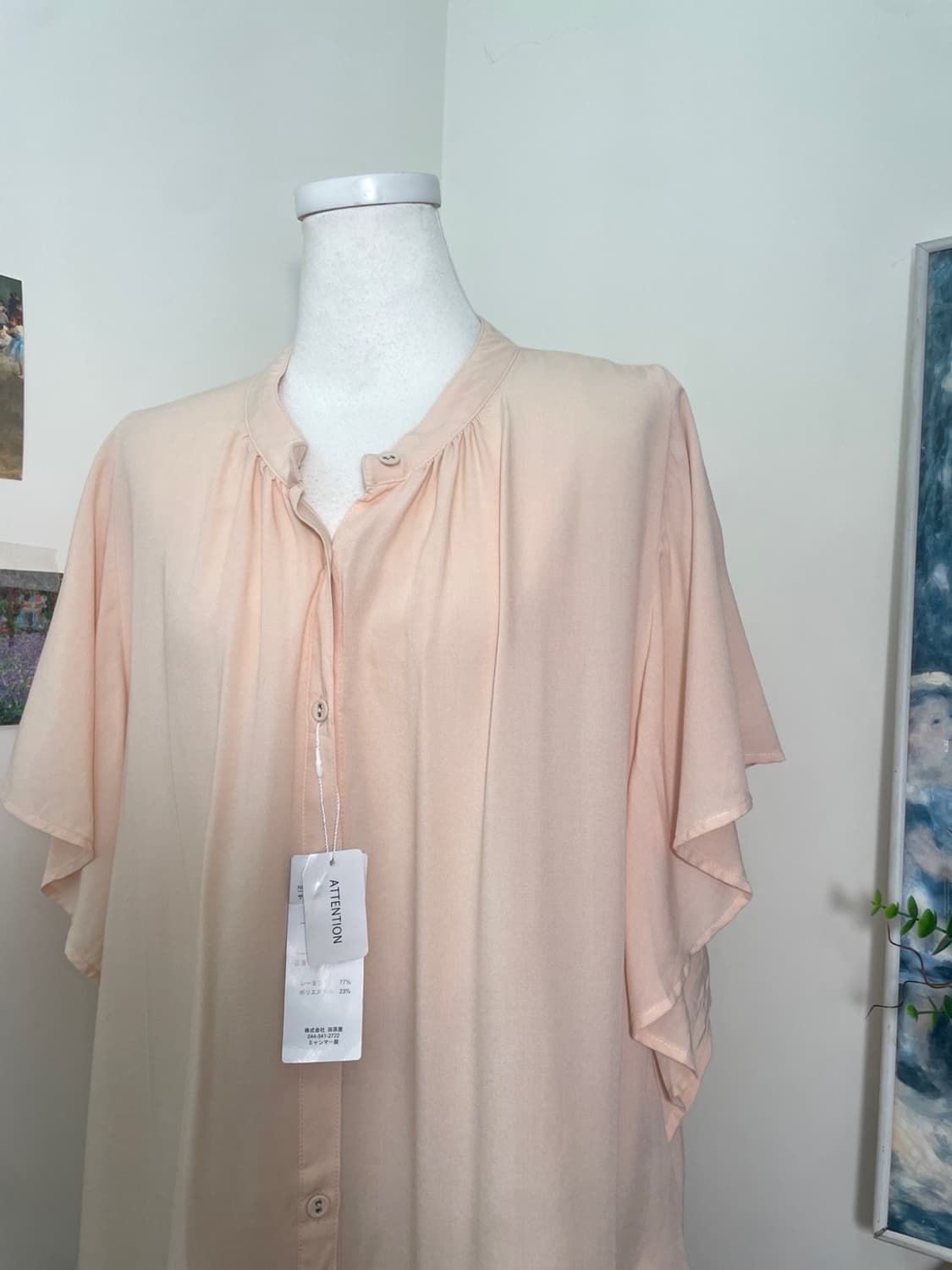 sheer coral shirring point summer loose 상품이미지7