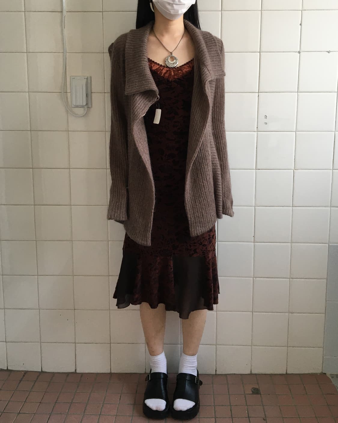 Drape point knit cardigan 상품이미지7