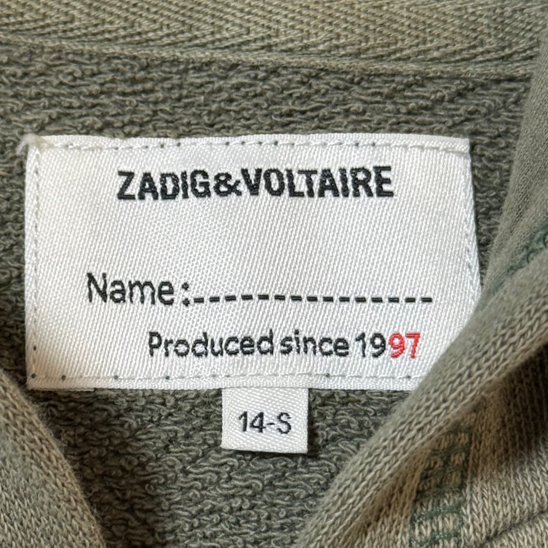 쟈딕앤볼테르 크롭 후드 집업 S 상품이미지6