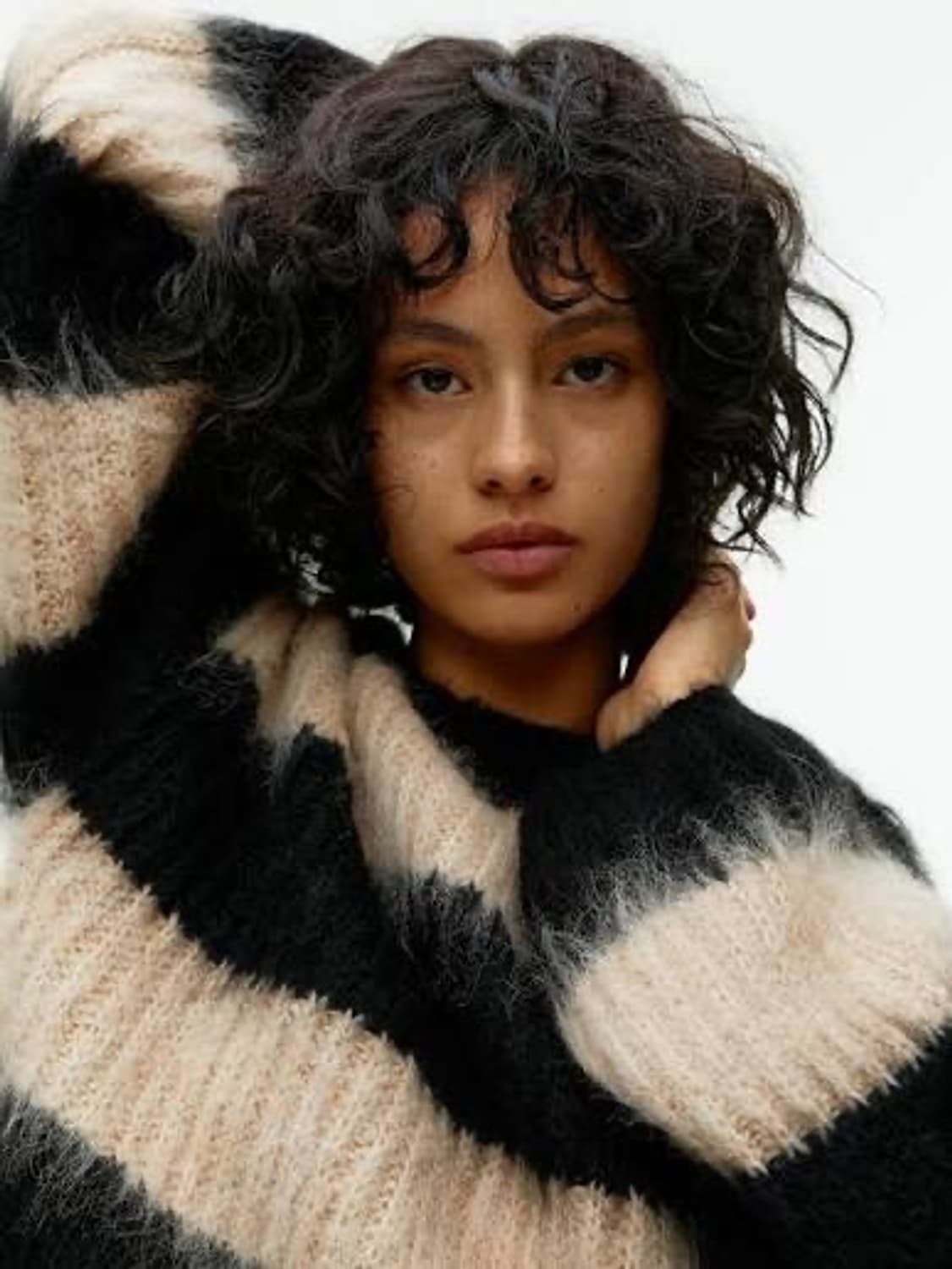 아르켓 스트라이프 알파카 울 스웨터 상품이미지1