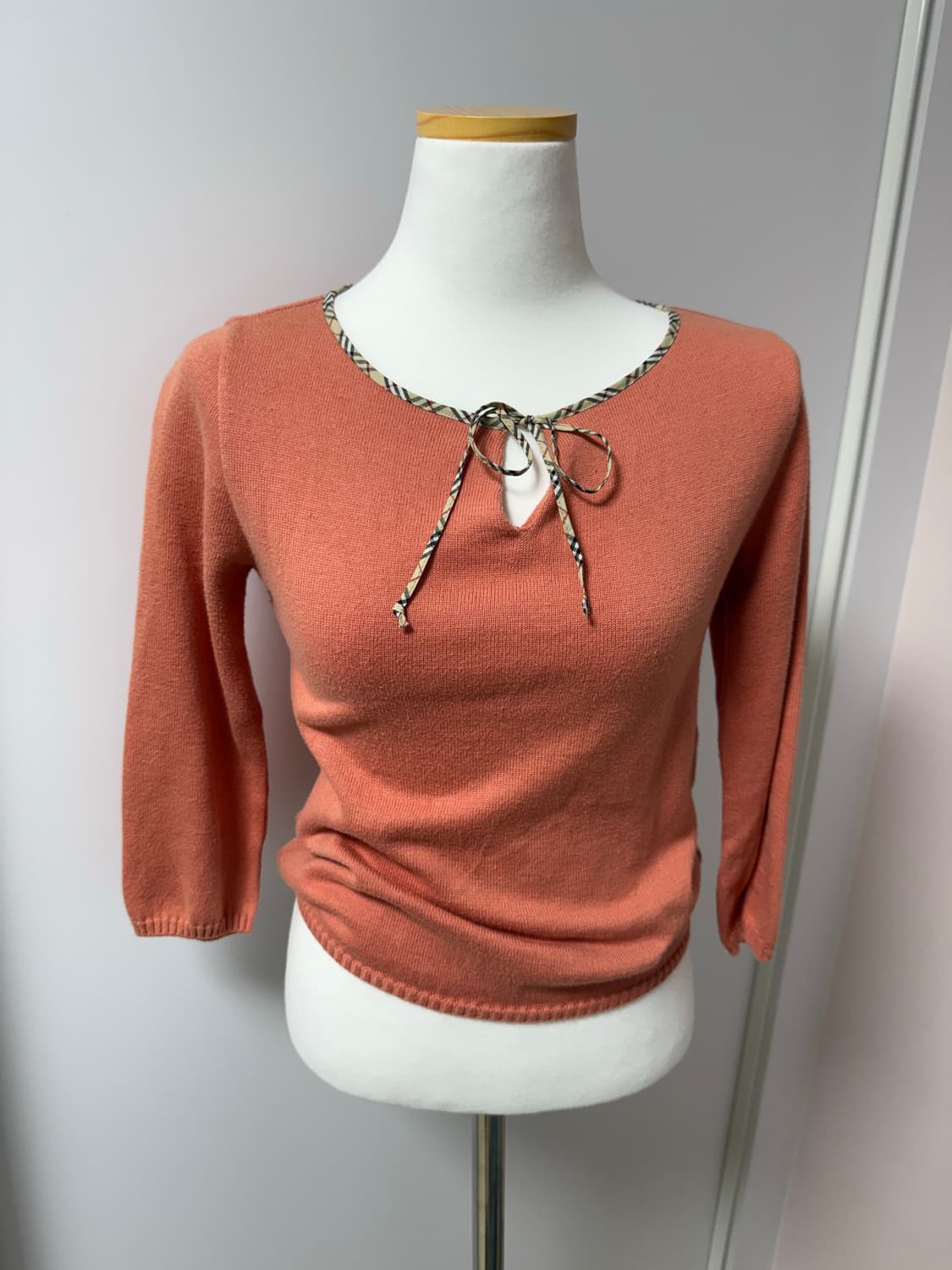 버버리 블루라벨 다홍 7부 니트 상품이미지2