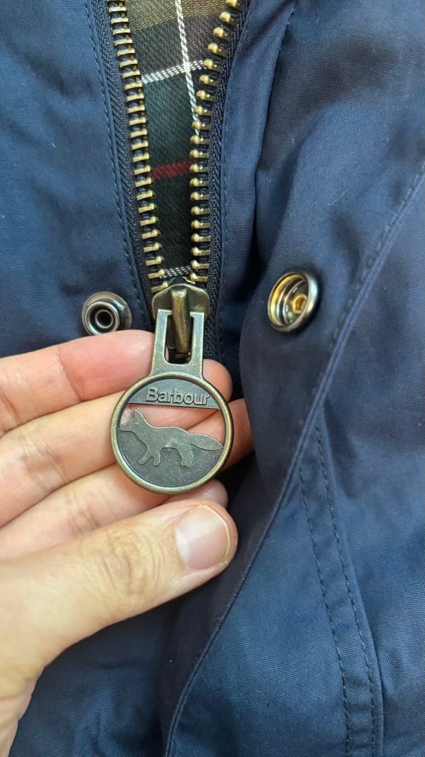 바버 메종키츠네 폭스헤드 뷰포트 왁스자켓 사이즈M 상품이미지6