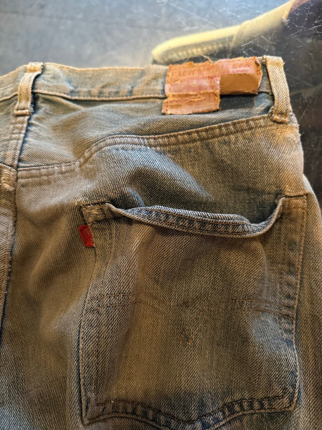70s USA 빈티지 리바이스 501 6전기 셀비지 데님 팬츠 상품이미지7