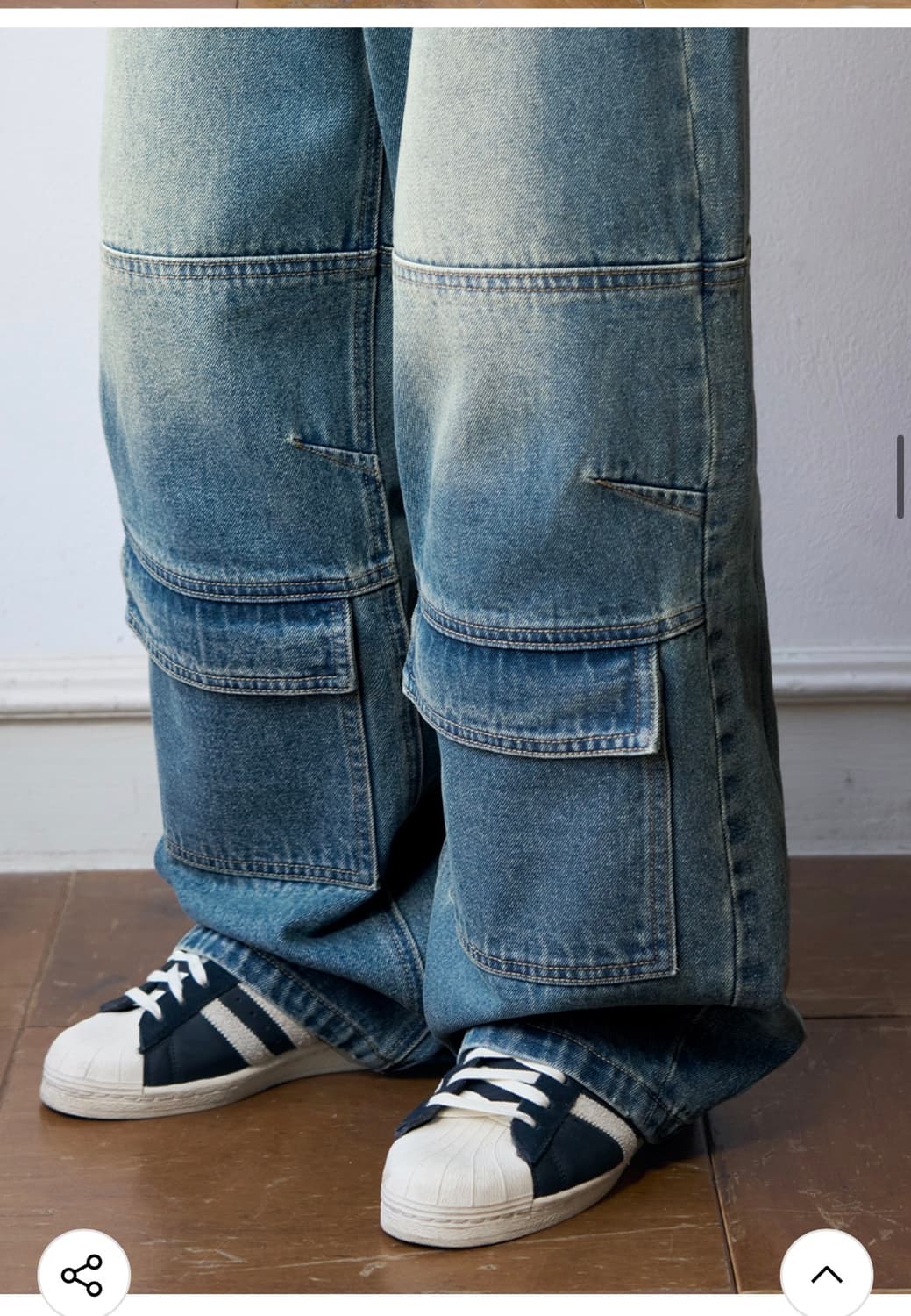 (L)아워데이즈 빈티지 프론트 포켓 카고 데님 팬츠 BLUE 판매 상품이미지9