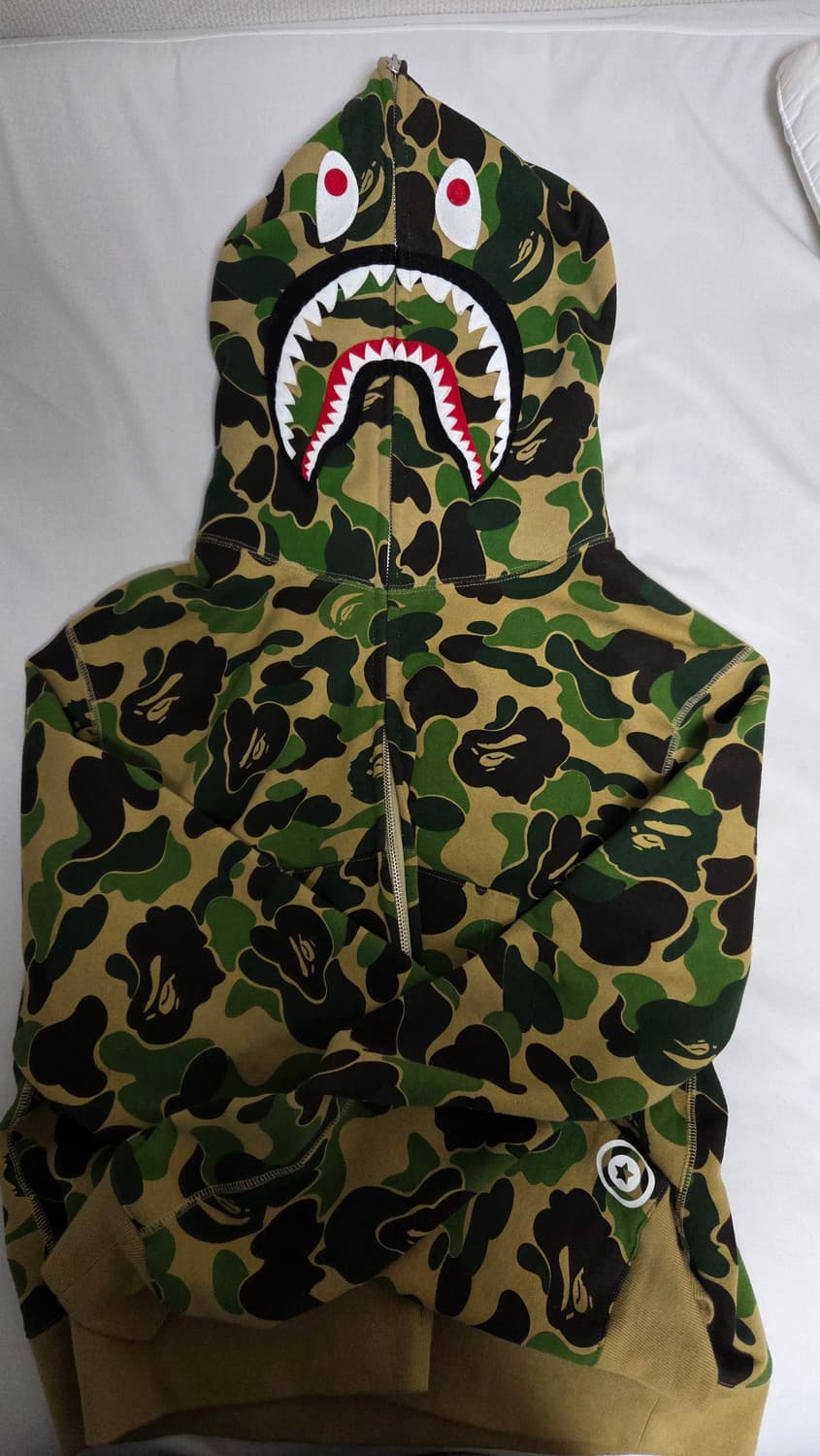 정품 BAPE 베이프 PONR 카모 샤크후드 상품이미지4