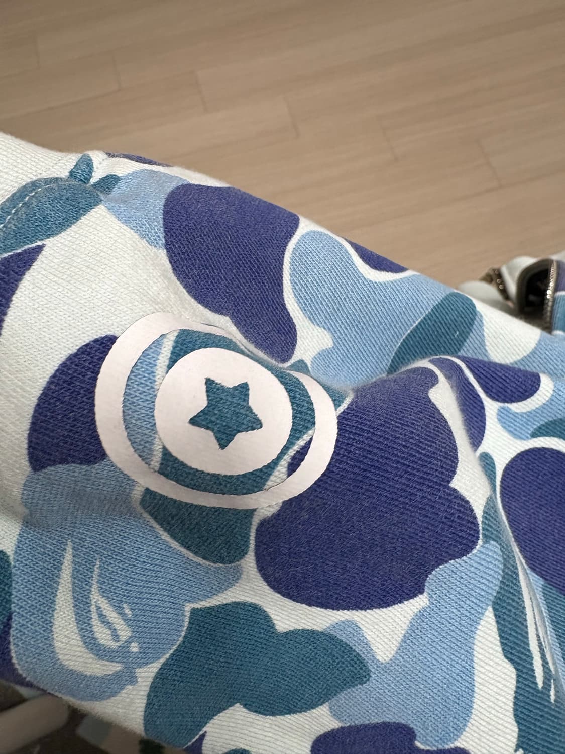 Bape abc 카모 더블 샤크 후드 L 상품이미지4