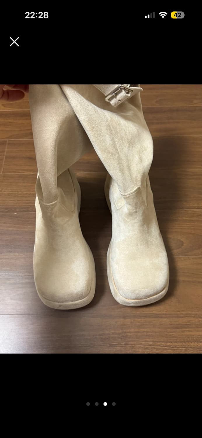 스웨이드 버클부츠 굽 6cm 245 상품이미지3