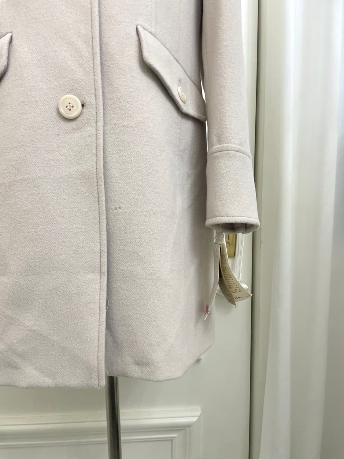 sheer pink basic fur pocket coat 상품이미지8