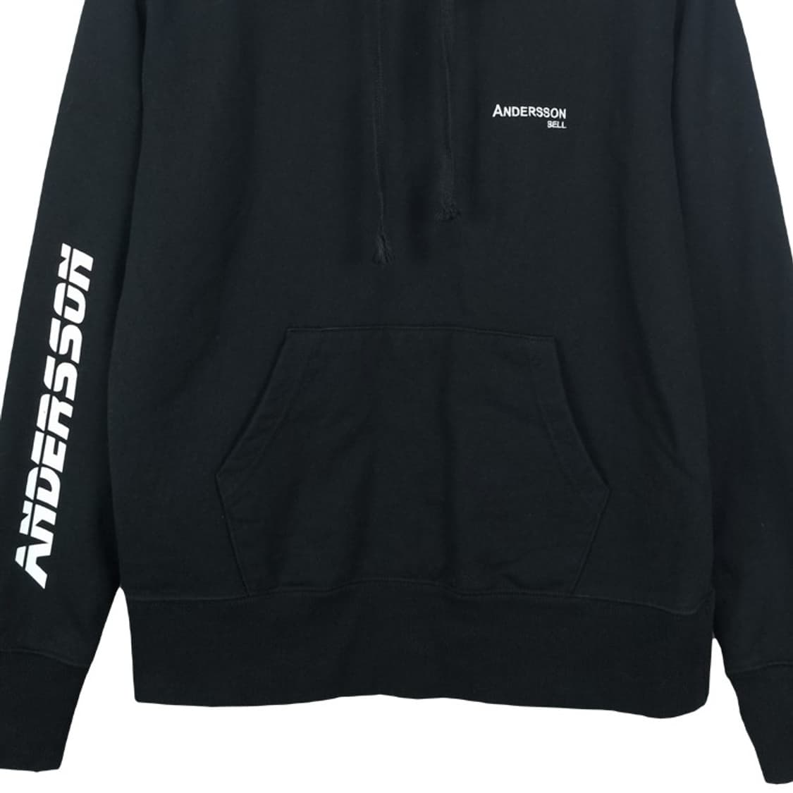 [앤더슨벨] 그래픽 프린팅 후드티 블랙 M18747 상품이미지5