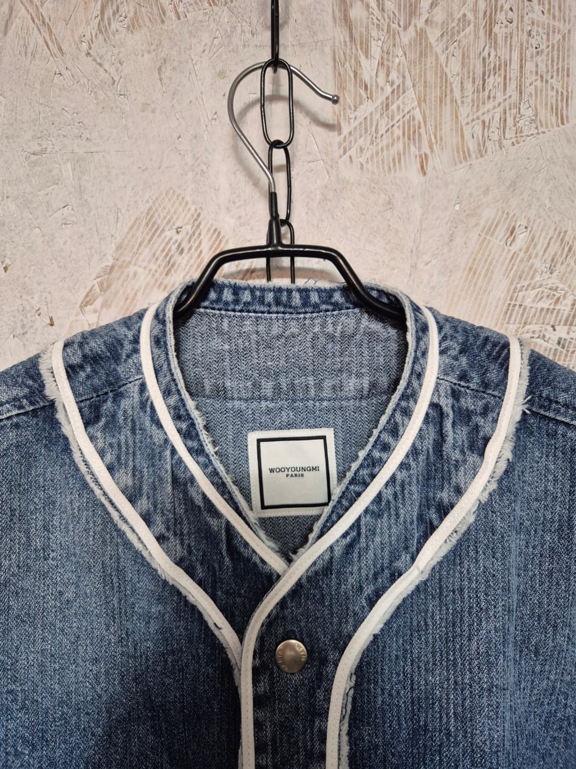 우영미 데님 반팔 야구 셔츠 상품이미지3