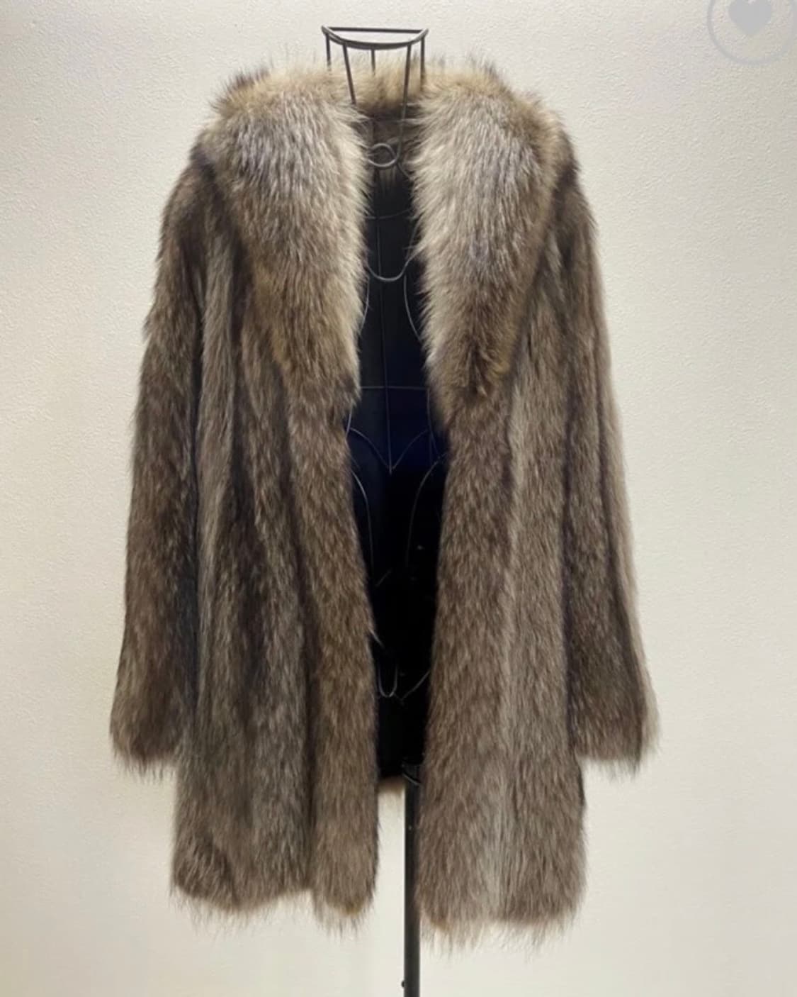 리얼 천연 라쿤퍼 하프코트 상품이미지1