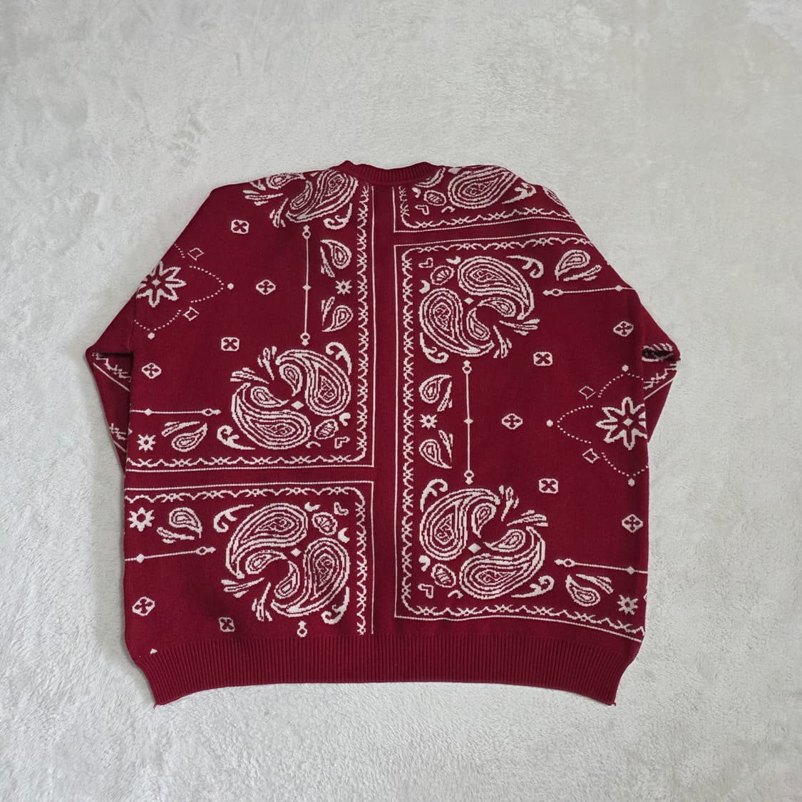 (S)여성 제너럴아이디어 페이즐리 니트 박스핏 상품이미지3