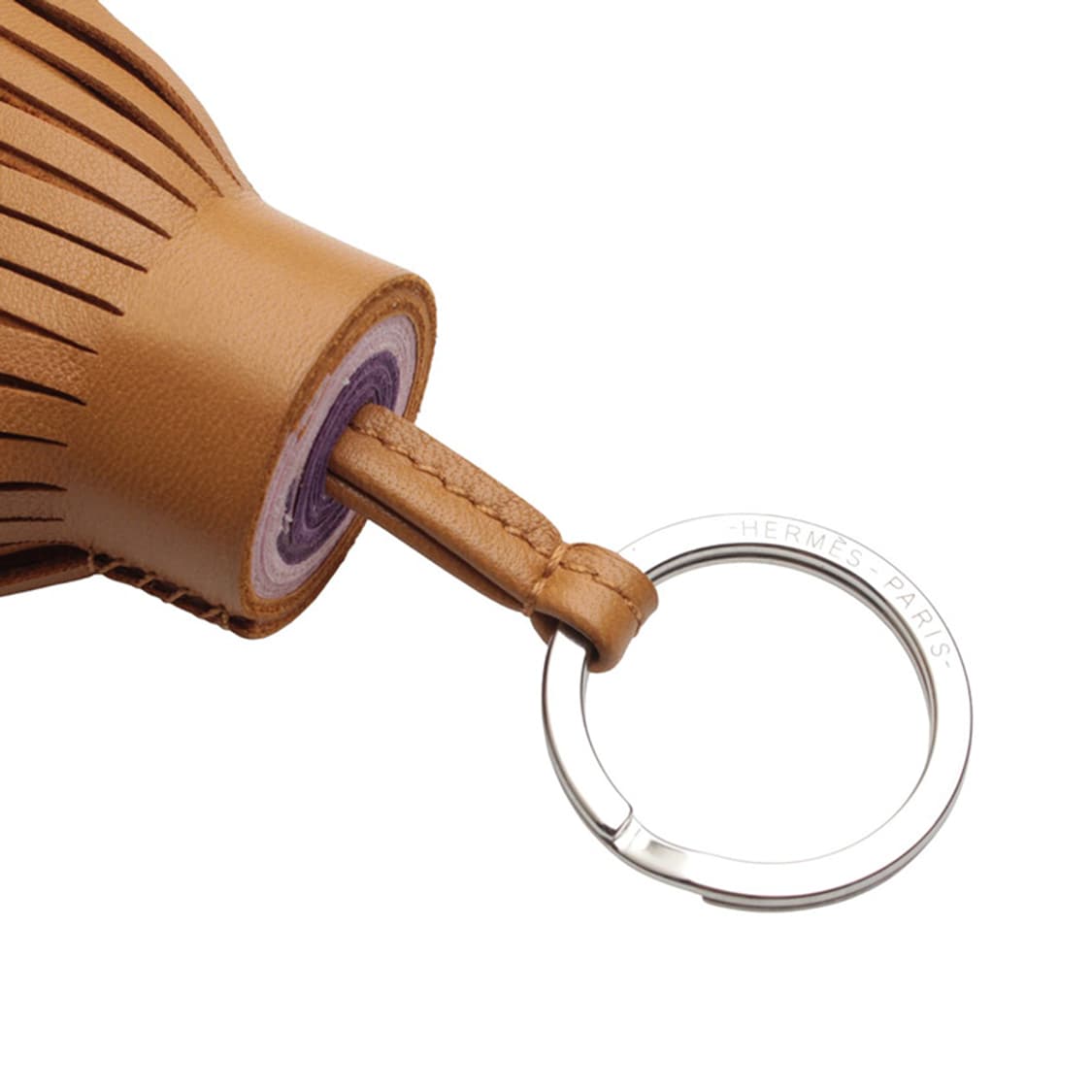 에르메스 골드 로즈 사쿠라 울트라 바이올렛 폼폼 테슬 키링 상품이미지4