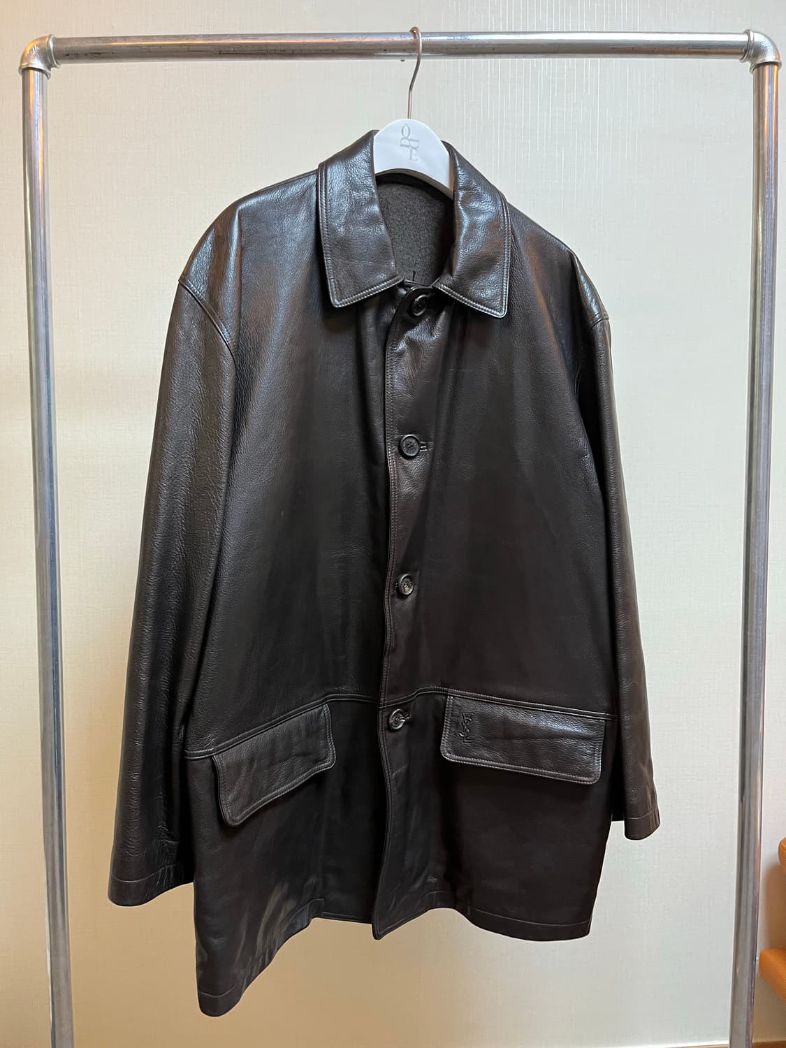 Ysl Pour Homme brown Leather jacket 상품이미지1
