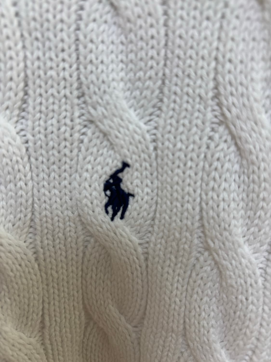 폴로 랄프로렌 케이블 니트 가디건 화이트 상품이미지3