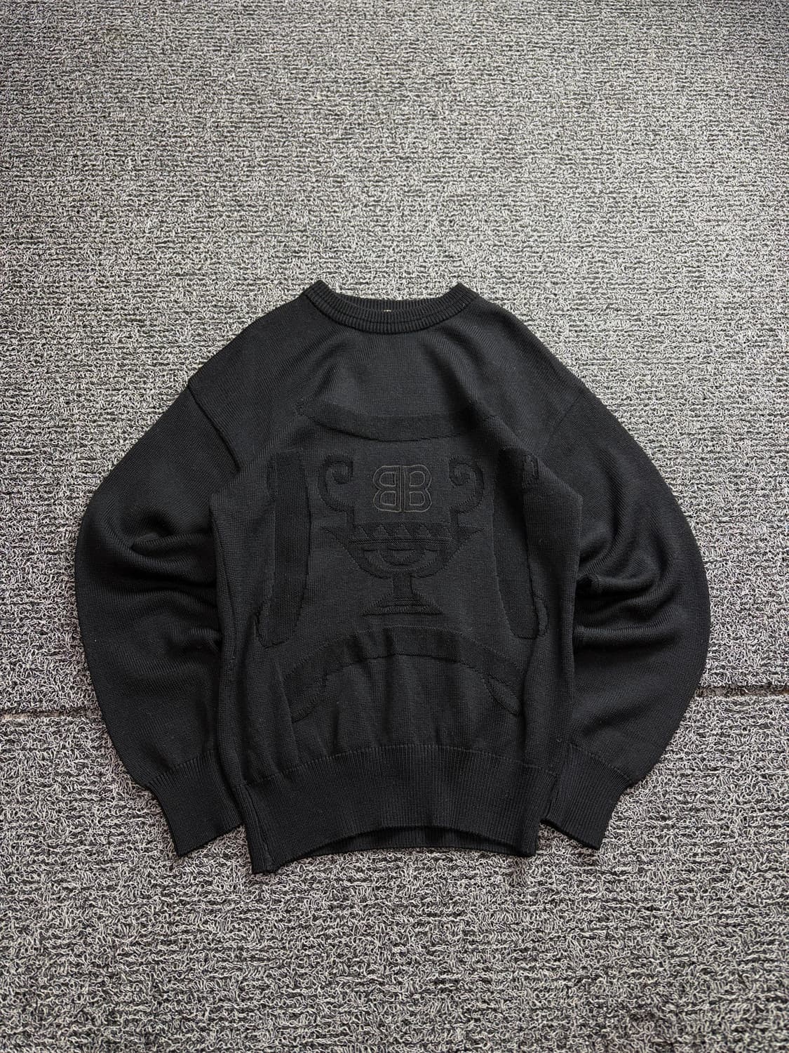 00s 발렌시아가 BB 자수로고 블랙 니트 2618 상품이미지2