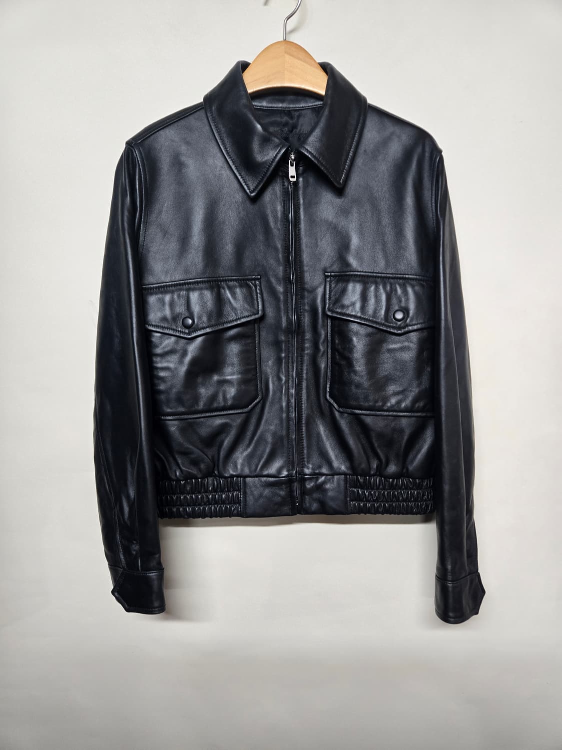 LEFT  램스킨  블랙 양가죽 블루종 자켓 M 상품이미지1