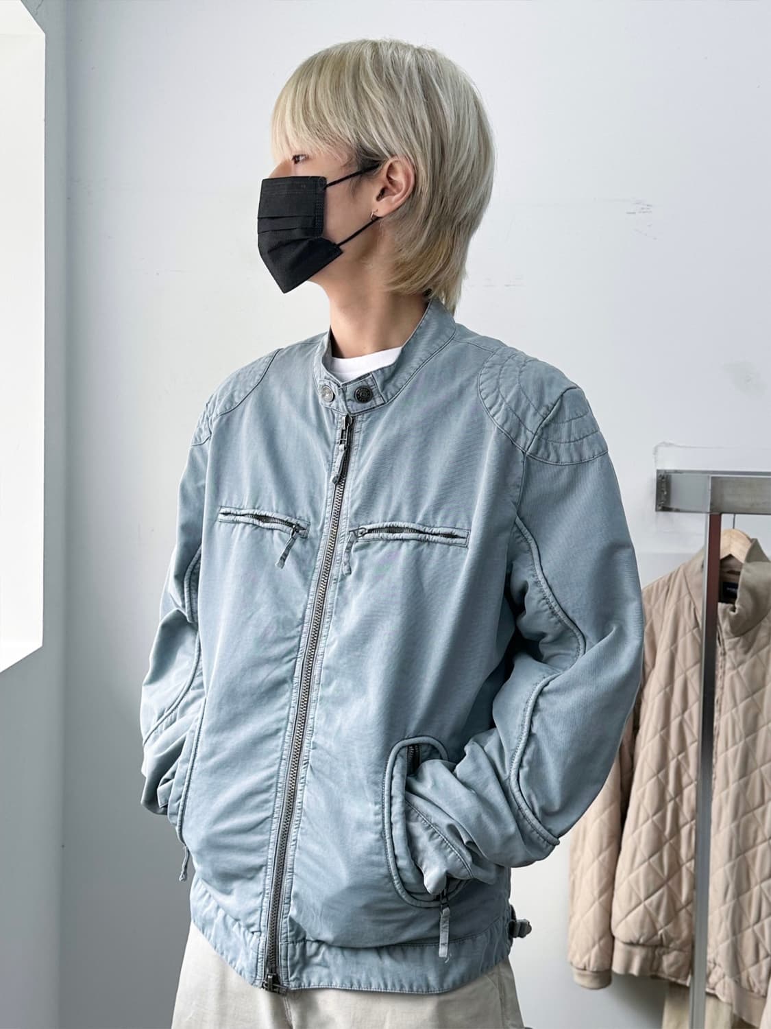 게스 진스 투웨이 나일론 라이더 자켓 상품이미지3