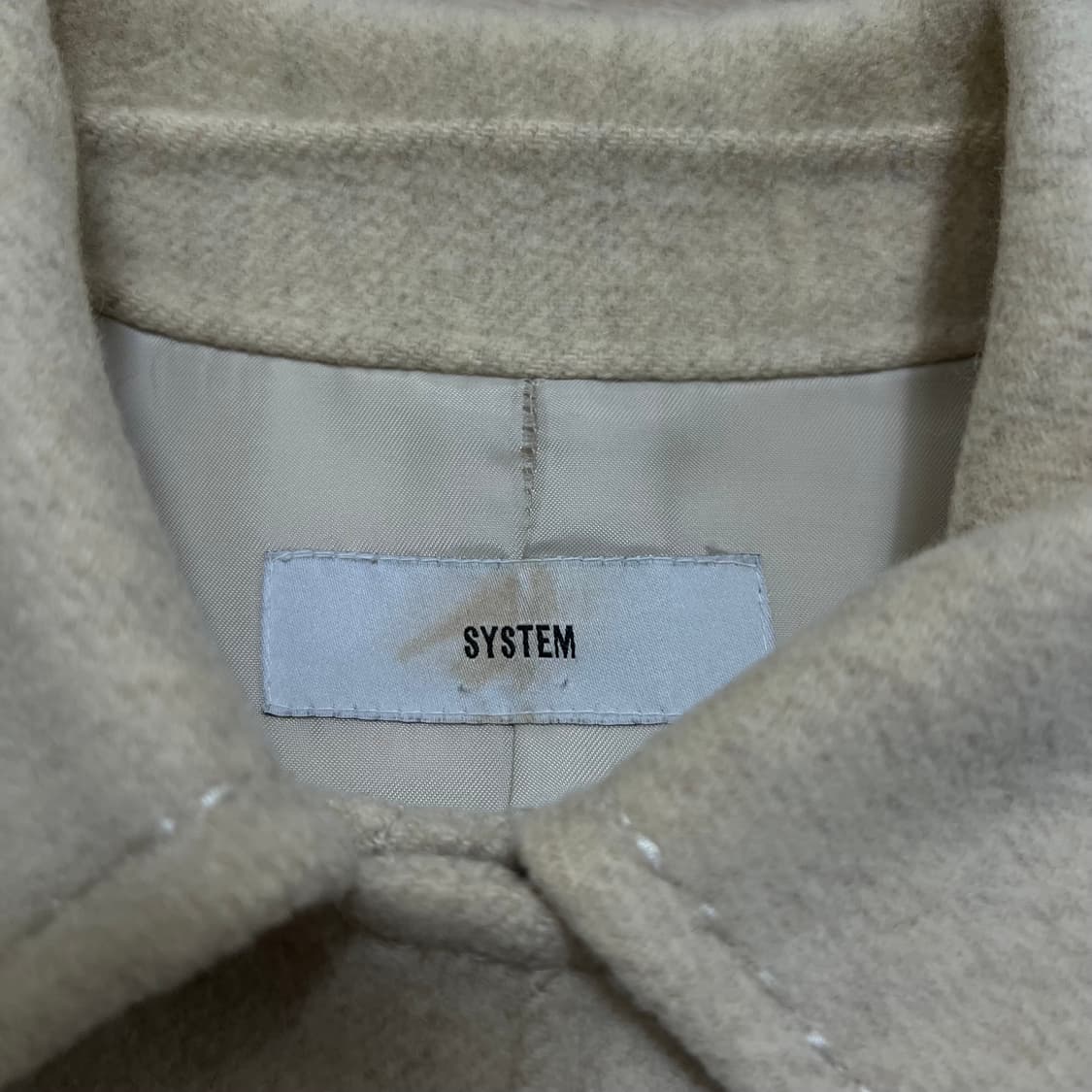 시스템 여성 핸드메이드 싱글 브레스티드 코트 [베이지] 82-94-160 상품이미지5