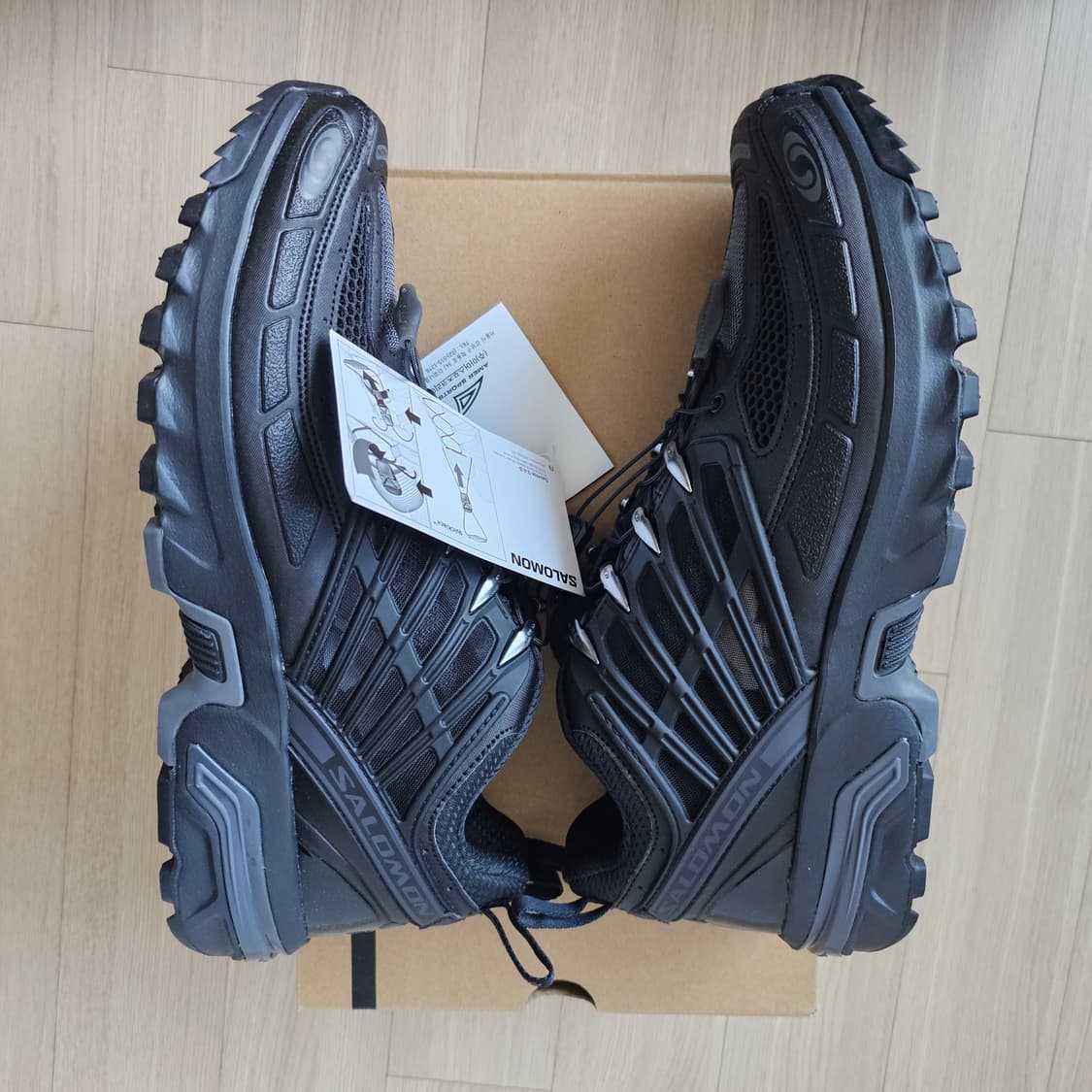 290 새제품) 살로몬 ACS 프로 블랙 트레일 등산화 운동화 여름 남자 상품이미지9