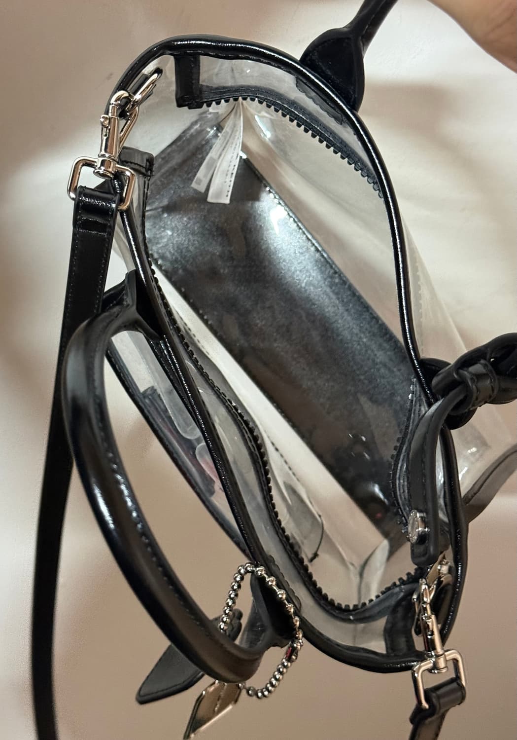 여름 찰스앤키스 투명 PVC 토트백 (클리어 블랙라인) 상품이미지6