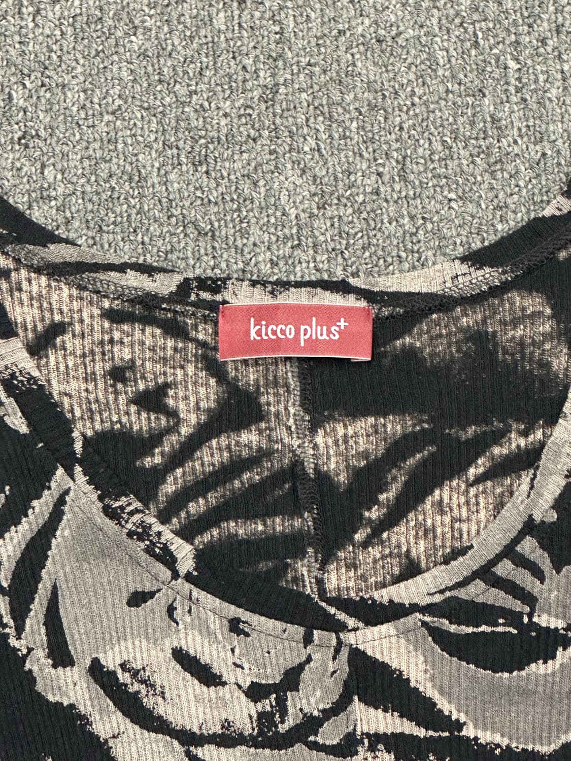 2)Japanese vintage 여성 플라워 패턴 그런지 나시 상품이미지3