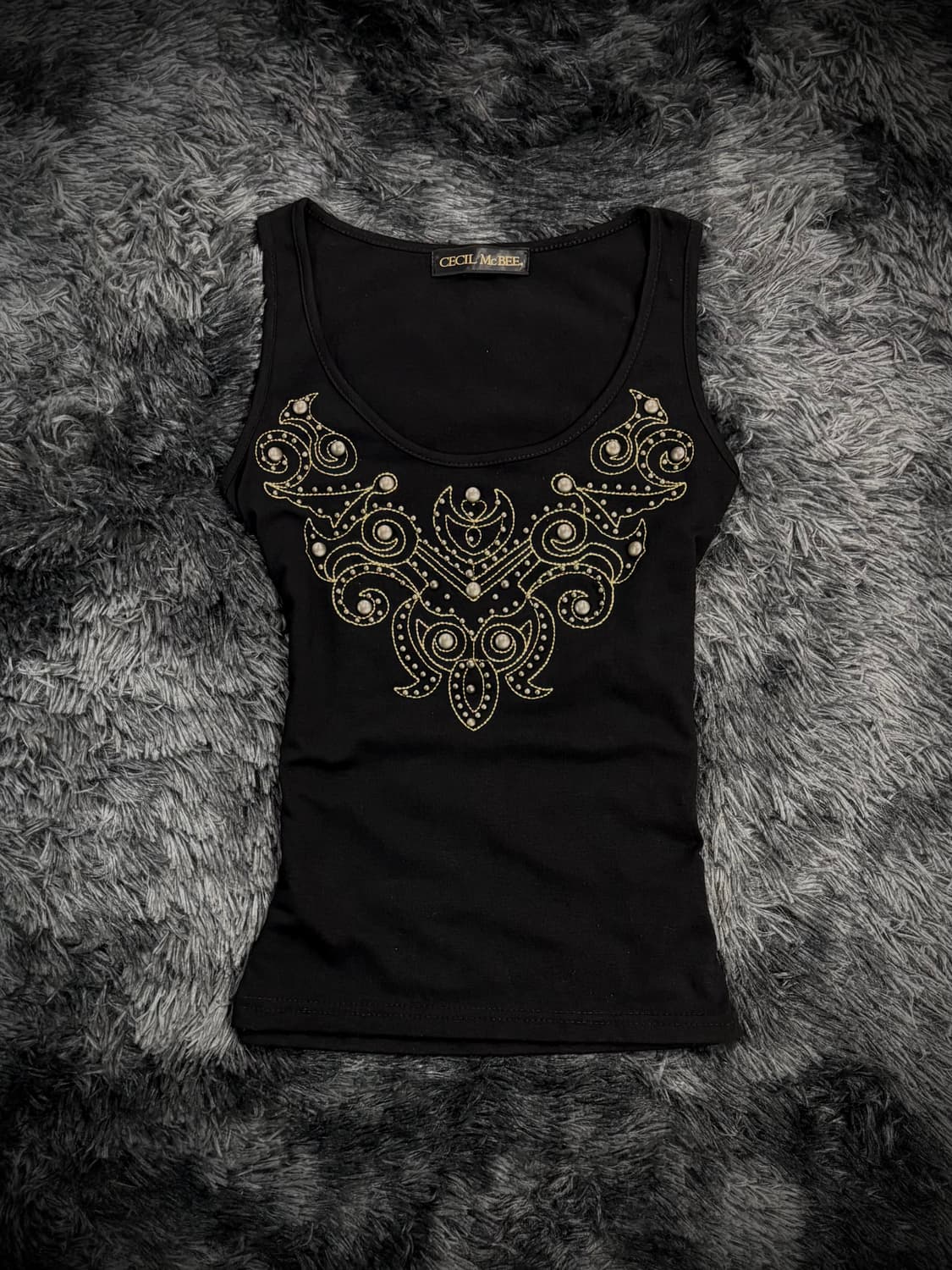 CECIL McBEE 골드 스터드 슬리브리스 상품이미지1