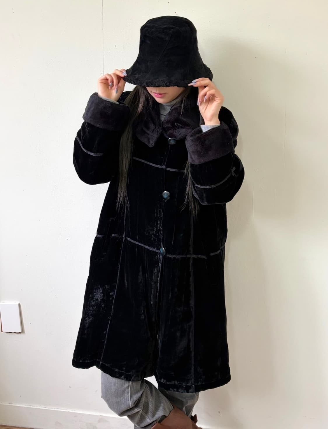 BUONADONNA 블랙 버킷햇 상품이미지5