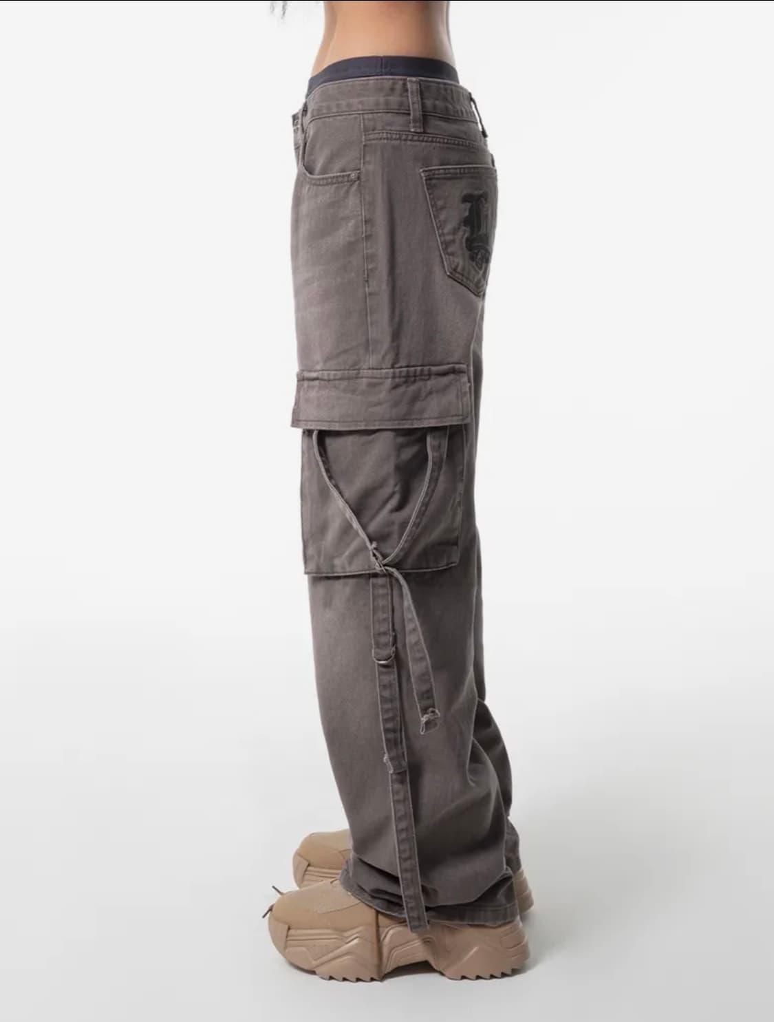 와이이이엘 WASHING STRAP LOW-RISE DENIM PANTS 상품이미지2