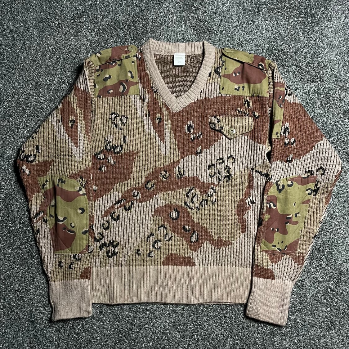 빈티지 데저트 카모 컴뱃 니트 상품이미지1