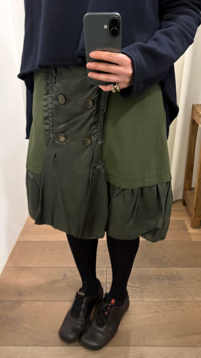 Double Button Docking Frill Skirt 상품이미지3