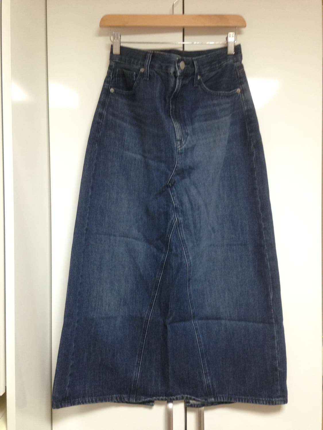 washed denim long skirt  상품이미지1