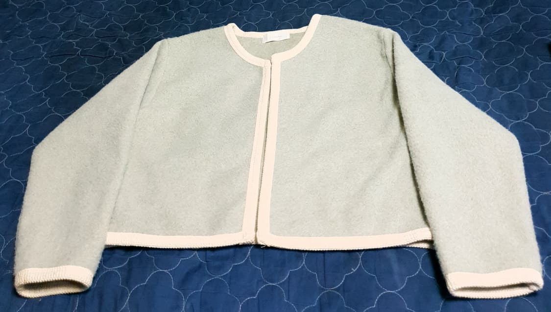 모직 라운드 크롭 자켓 민트 (M) 상품이미지1