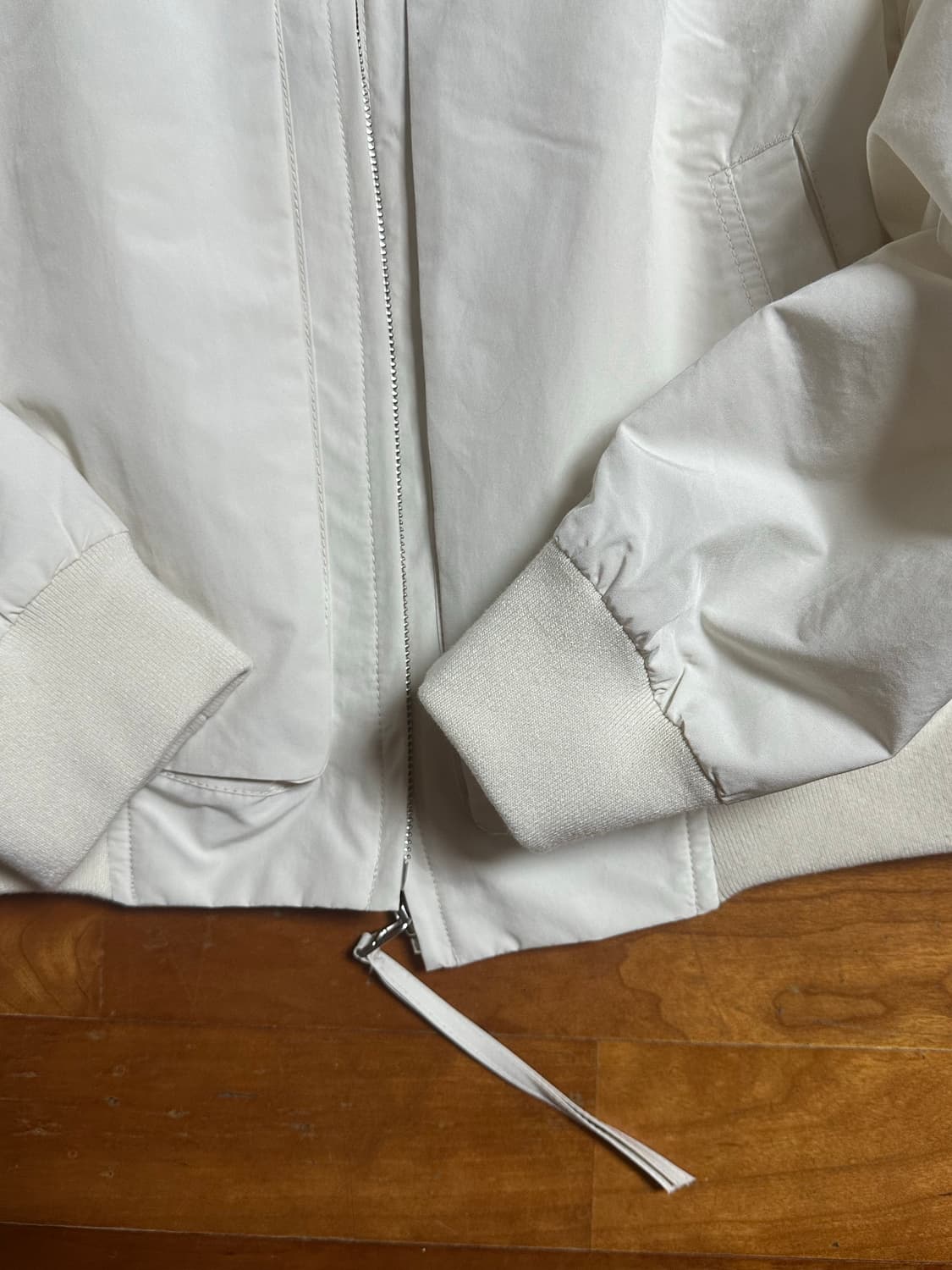 BLR Curved Line Flight Jacket Ivory 상품이미지7