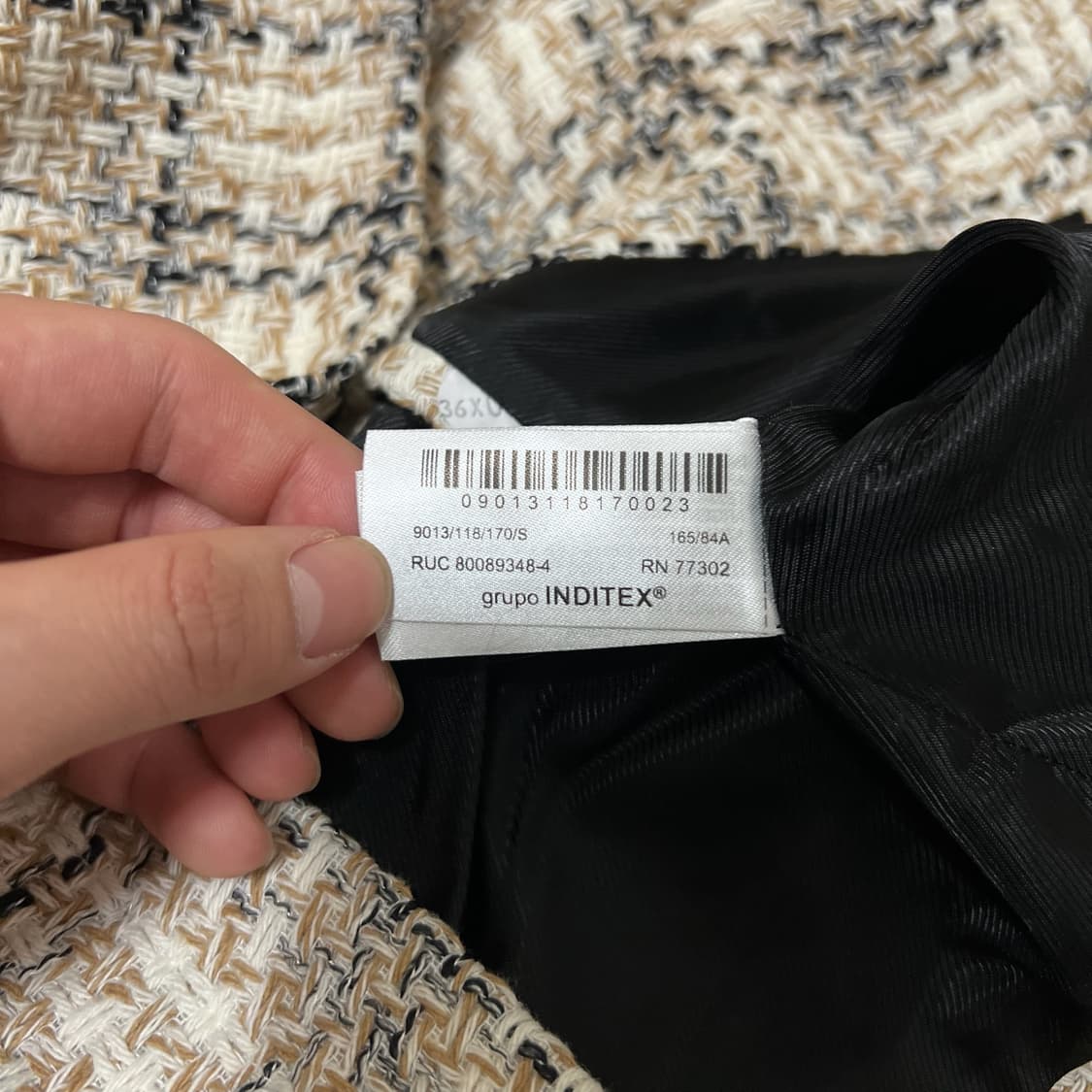 자라 여성 크롭 트위드자켓 S/90  상품이미지5