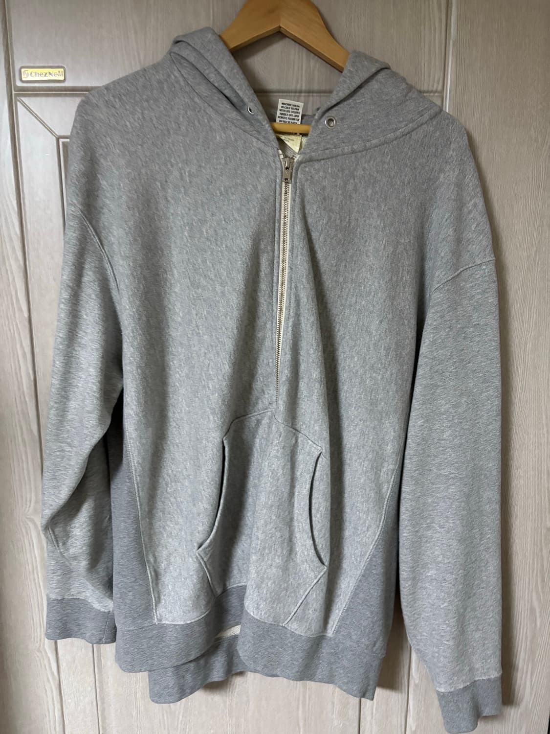 카키스 풀집업 후드 그레이 라지 상품이미지1