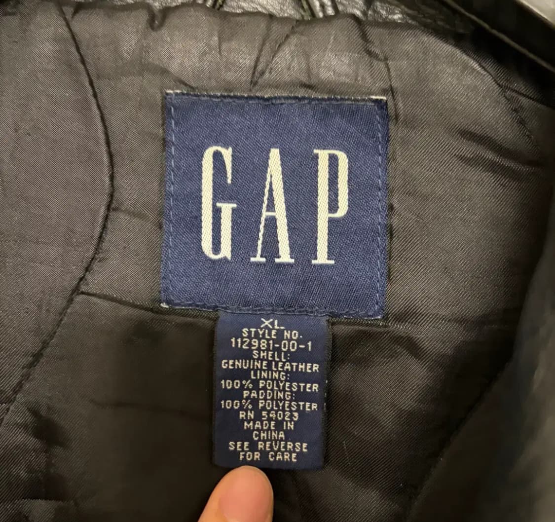 90s GAP 카우 하이드 레더 카코트 레더 자켓 상품이미지4